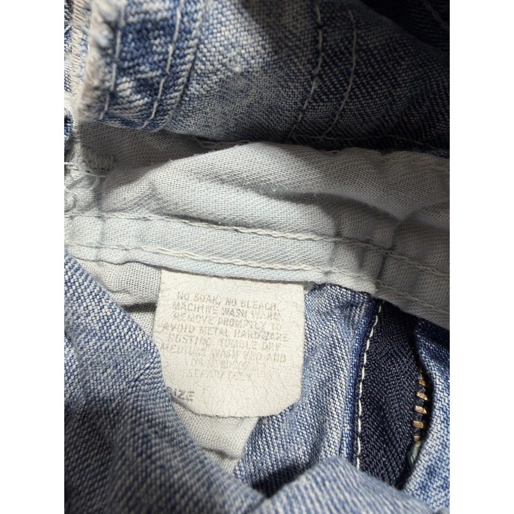 Vintage Oshkosh Acid Wash Denim Overalls Baby USA Made 2T - Picture 12 of 13